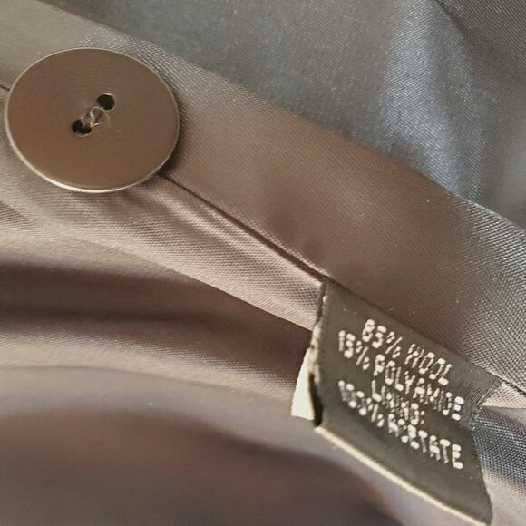 Ellen Tracy Black Wool Blazer 3 Button Jacket Shimmer Lightweight Womens Size 10 - Picture 9 of 10